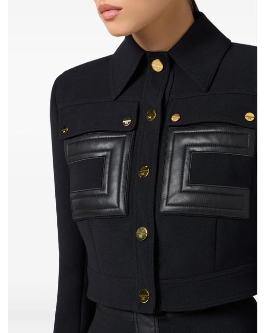Elisabetta Franchi Black Jacke Aus Krepp