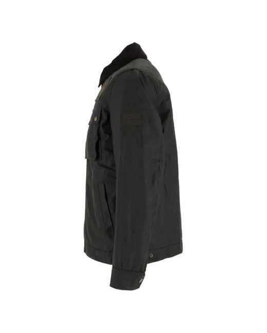 Barbour Black Workers Waxed Cotton Jacket for men