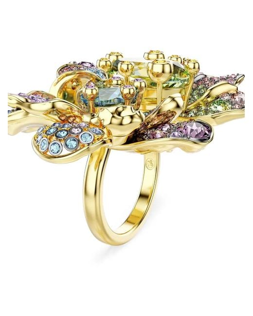 Swarovski Metallic Idyllia Crystal-Embellished Ring
