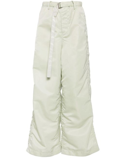 Sacai White Belted Cargo Trousers