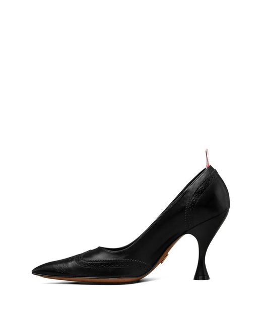 Thom Browne Black Wingtip Leather Pumps