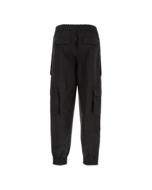 McQueen Black Cargo Trousers for men