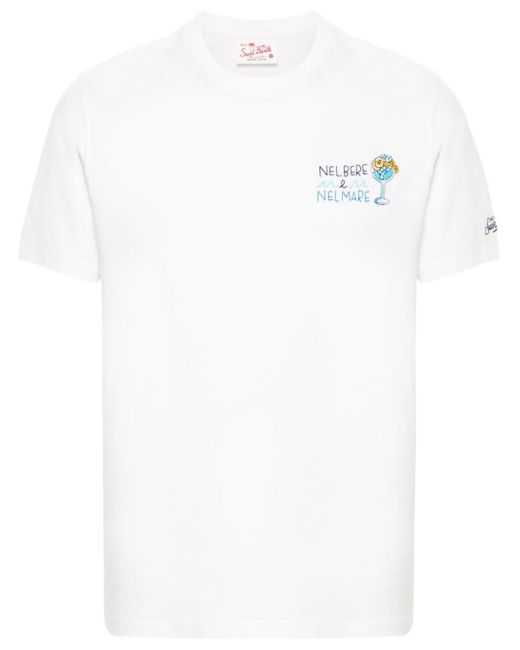 Mc2 Saint Barth Portofino Cotton T-shirt in het White voor heren
