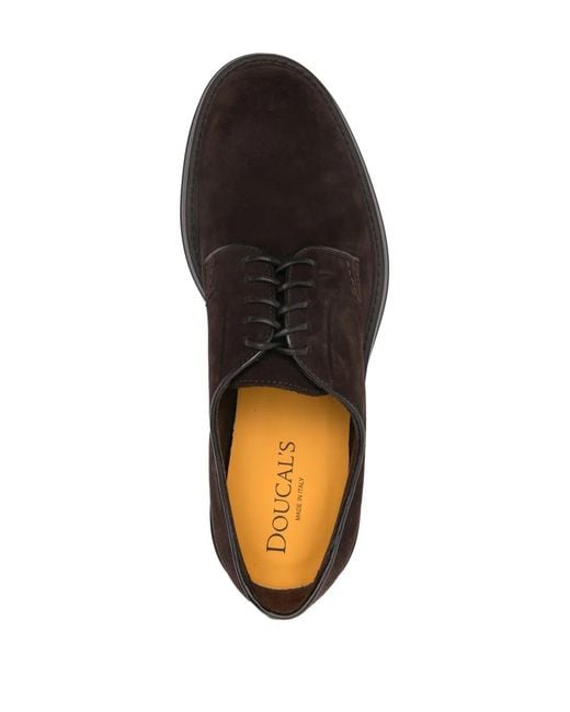 Doucal's Brown Suede Derby Shoes for men