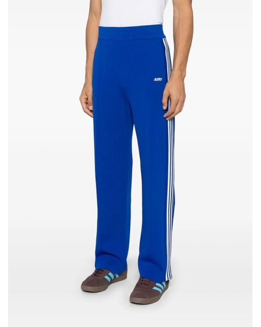 Autry Blue Knitted Track Pants for men