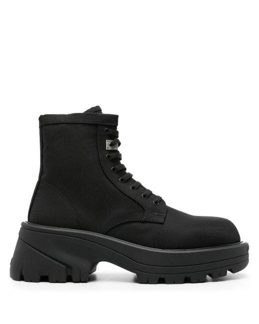 1017 ALYX 9SM Black Paraboot Canvas Ankle Boots for men