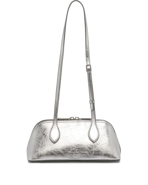 Bally White Mini Praline Leather Shoulder Bag