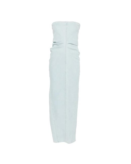 Haikure White Jill Denim Maxi Dress