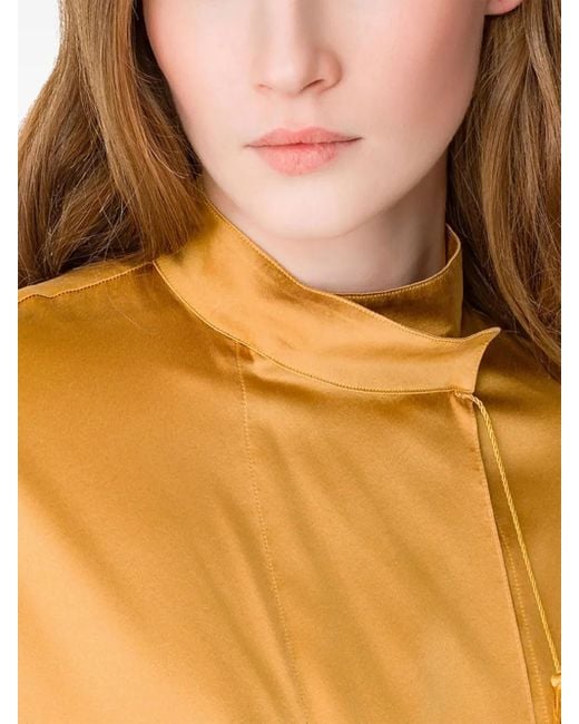 Forte_forte Yellow Tassel-Neck Blouse