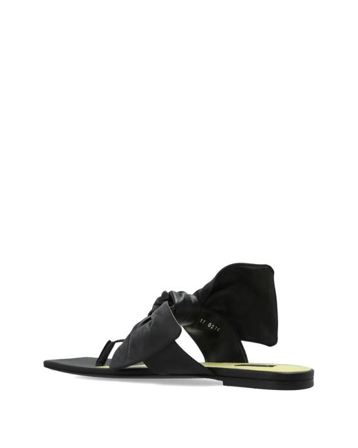 Givenchy White Boudoir Knotted Leather Sandals