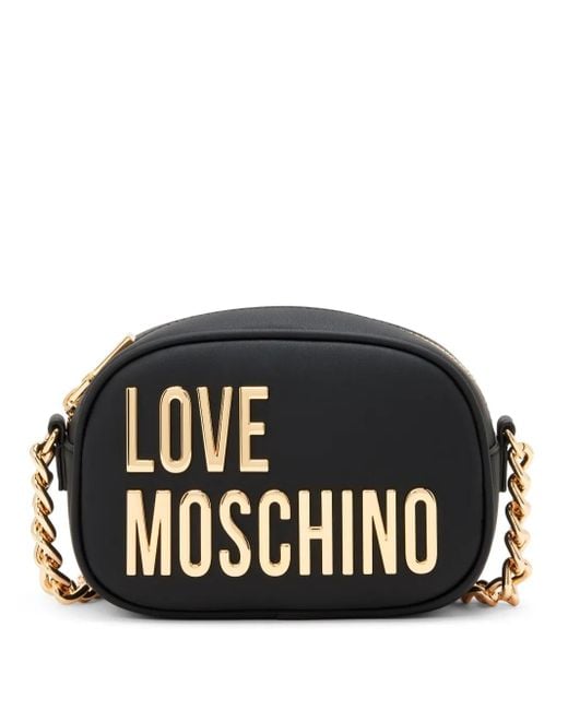 Sac À Bandoulière À Logo Appliqué Love Moschino en coloris Black
