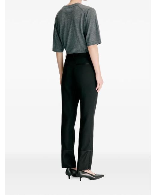Loulou de Saison Black Mahoney Lds Straight-Leg Trousers