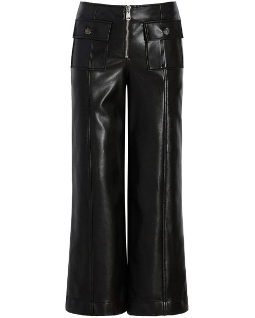 Cinq À Sept Black Azure Faux-leather Trousers