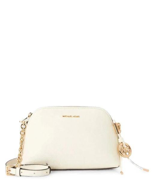 Michael Kors Natural Dome-Shaped Chain-Link Shoulder Bag