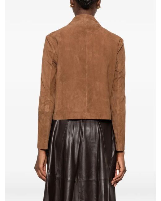 Arma Brown Suede Button-Front Jacket