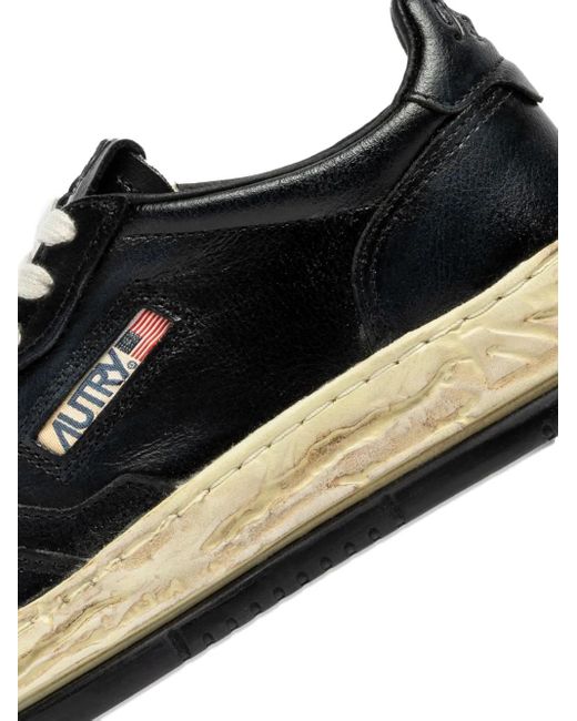 Autry Black X Maison Mihara Yasuhiro Medalist Low Leather Sneakers for men