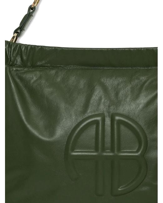 Anine Bing Green Kate Embossed Chain Shoulder Bag