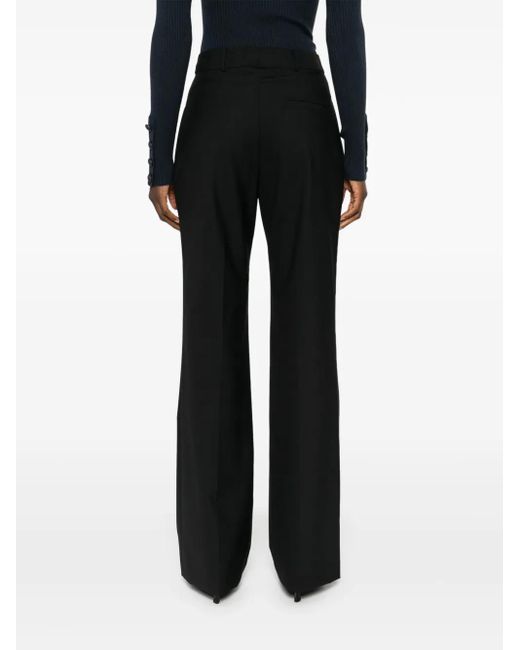 Semicouture Black Pleat-Detail Trousers