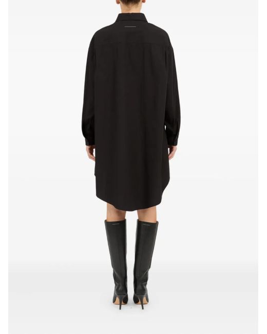 MM6 by Maison Margiela Black Cottom Shirt Dress