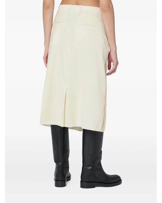 Jil Sander White Wool Skirt