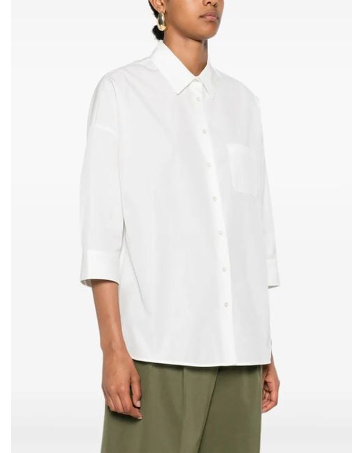 Weekend by Maxmara White Three-Quarter Sleeve Shirt