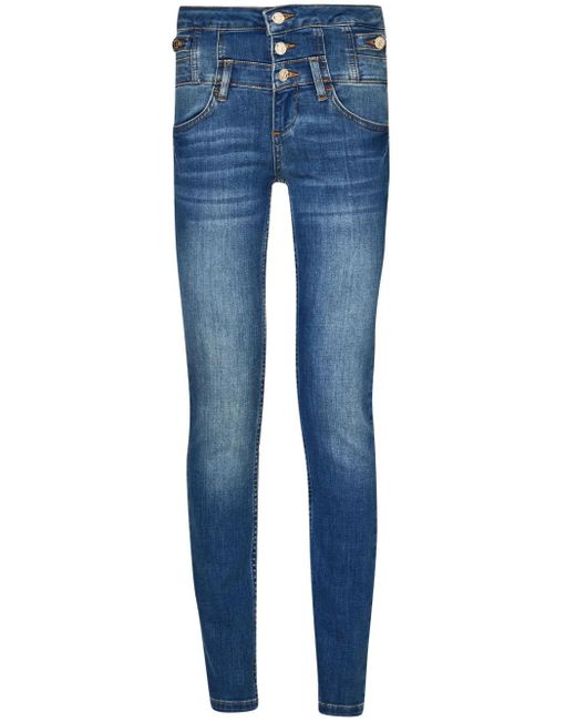 Liu Jo Blue Buttoned Skinny Jeans