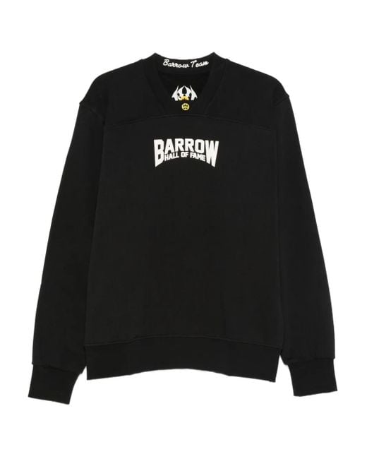 Barrow Black Logo-Print Sweatshirt