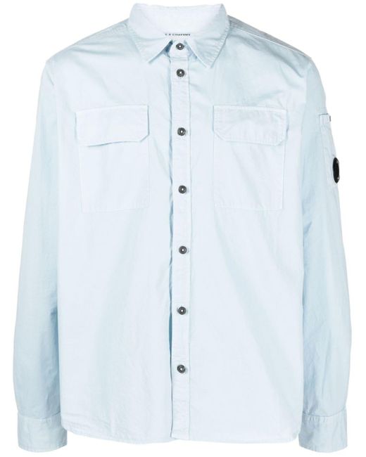 Camisa con detalle de lente C P Company de hombre de color Blue