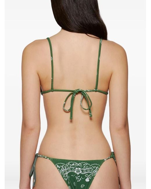 Tropic of C Green Paisley-Print Bikini