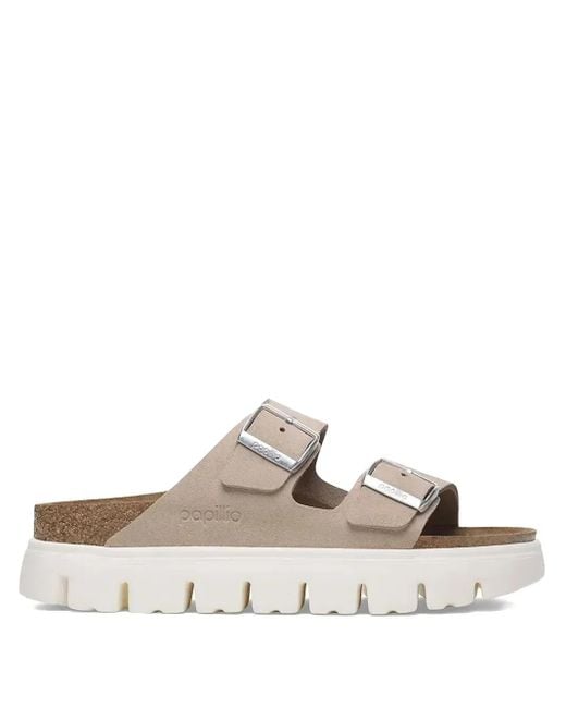 Birkenstock Arizona Double-buckle Platform Sandals White