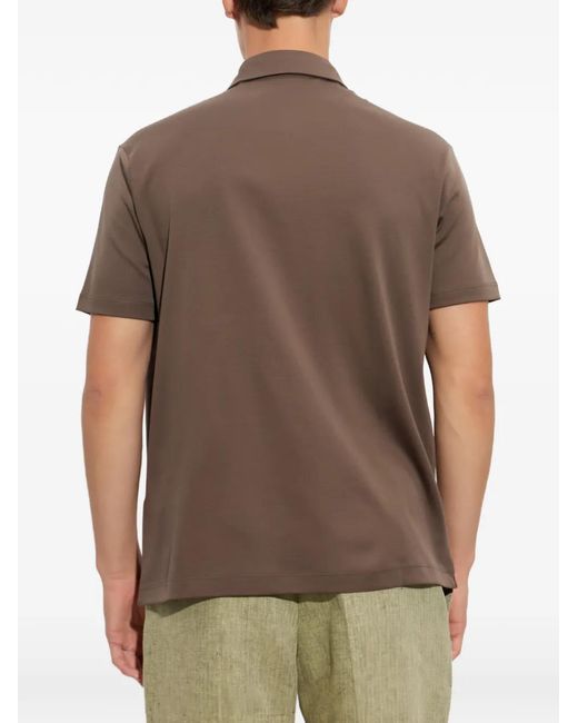 Paul & Shark Brown Short-Sleeve Polo Shirt for men