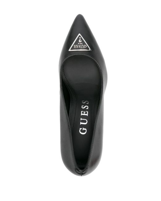 Guess USA Black Barson 85mm Leather Pumps
