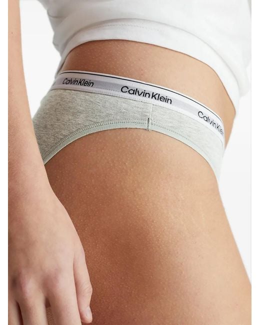 Pack de tres bragas con logo en la cinturilla Calvin Klein de color Black