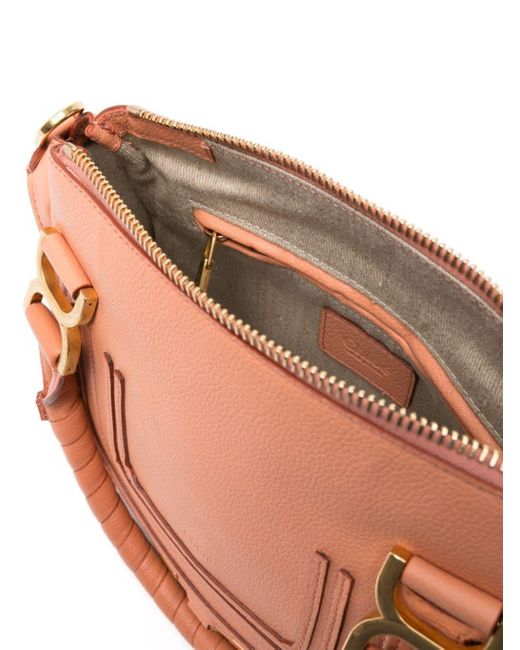 Chloé Pink Small Marcie Leather Tote Bag