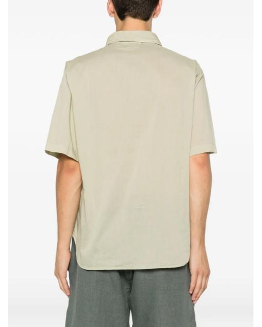 C P Company White Chest-Pocket Short-Sleeve Shirt for men