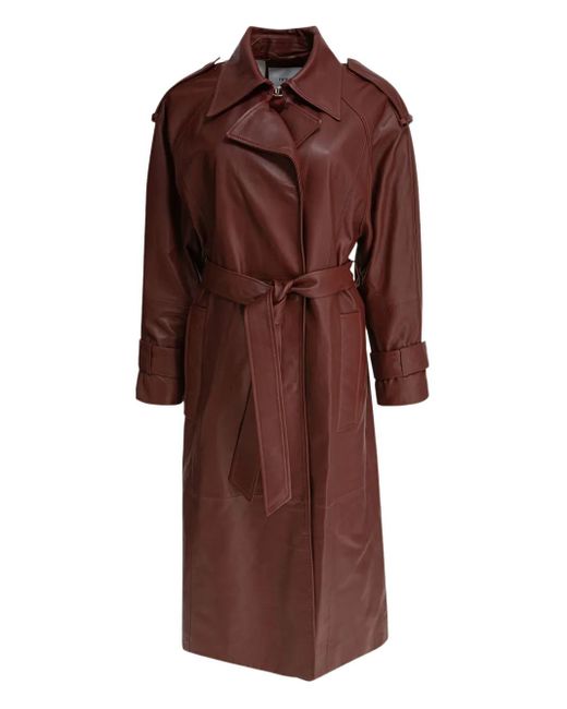 IVY & OAK Lilith ベルテッド レザーコート Brown