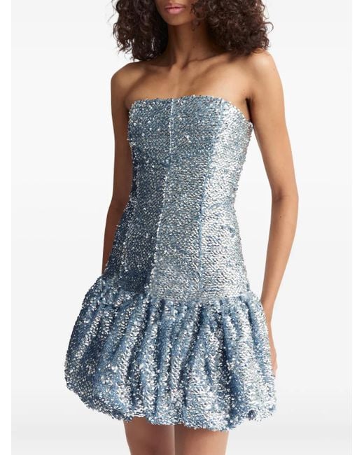 16Arlington Blue Garance Sequinned Mini Dress