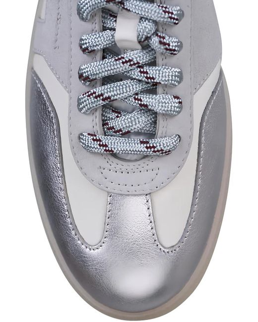 Santoni White Dbs Oly Panelled Leather Sneakers