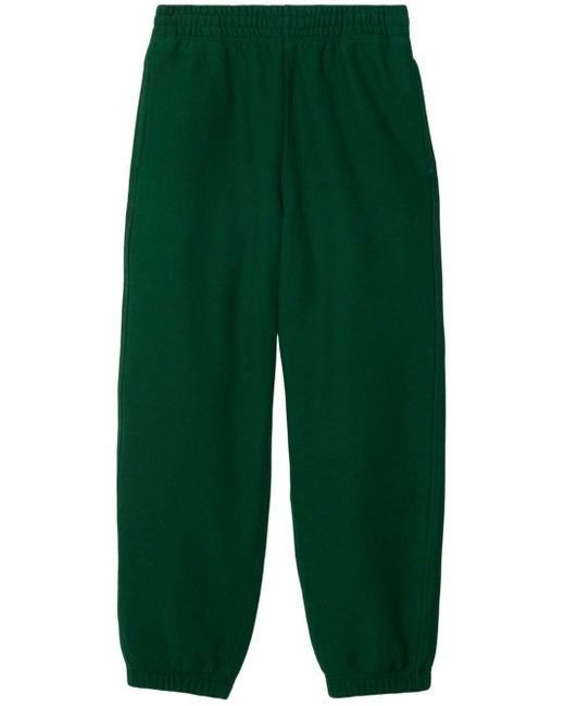 Burberry Green Ekd Logo-patch Cotton Track Pants for men