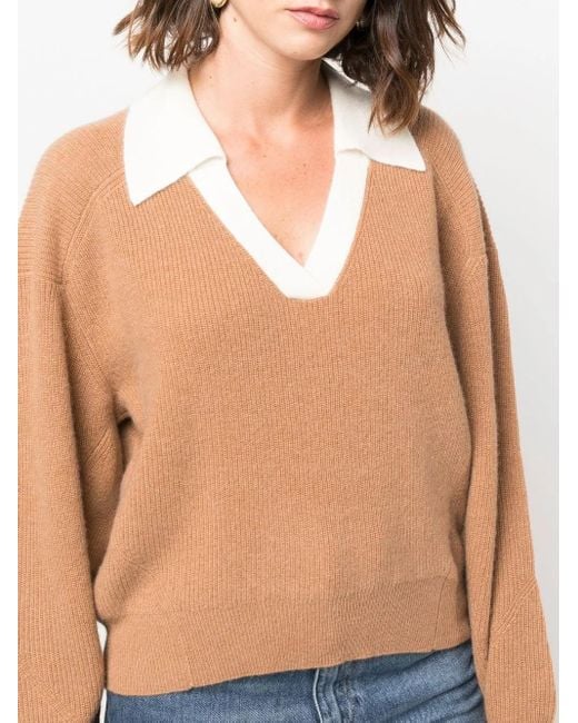 Rag & Bone Orange Collared Cashmere Jumper