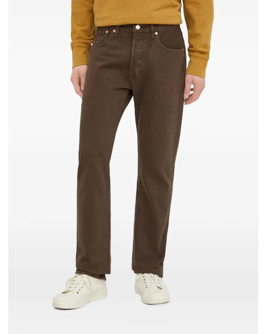 Levi's Brown 501 Jeans for men