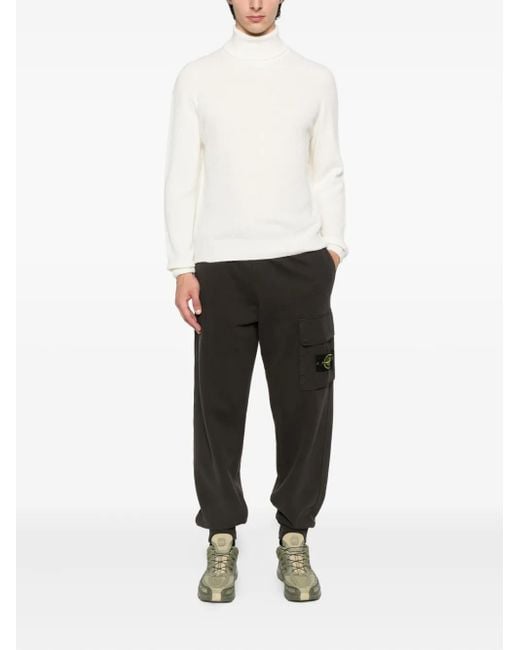 Kiton White Turtleneck Sweater for men