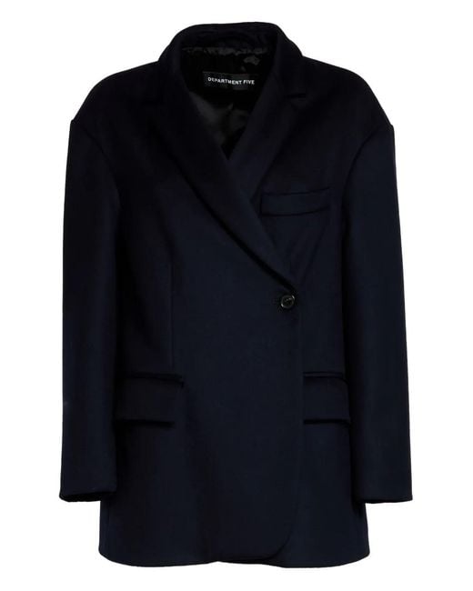 Department 5 Blue Single-Breasted Coat