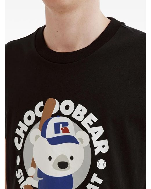 Chocoolate Black Graphic-Print Tank Top for men