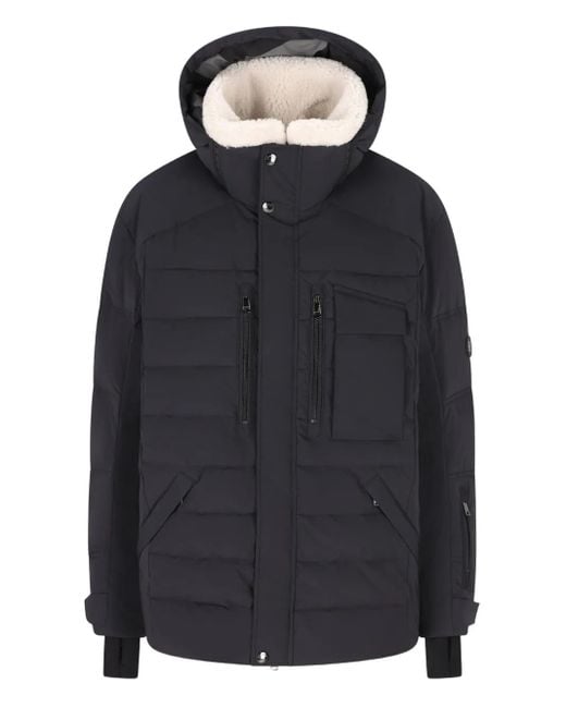 メンズ Bogner フーデッド キルティングジャケット Blue