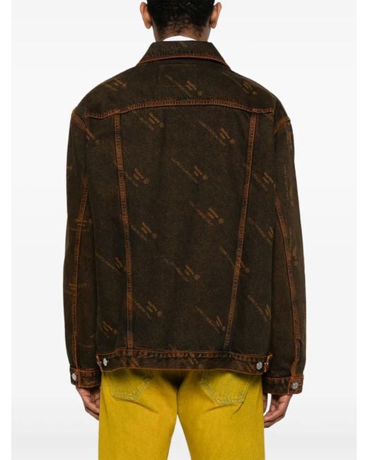 Martine Rose Brown Oversized Denim Jacket