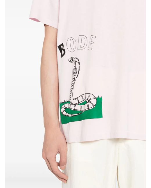 Bode White Cobra T-Shirt for men