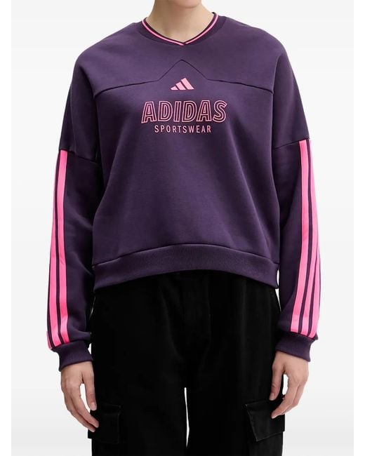 Adidas Blue Tiro Side-Stripe Sweatshirt
