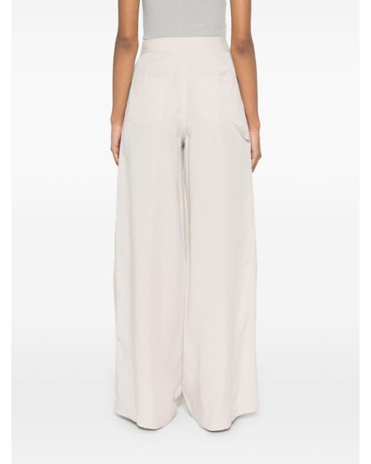 Theory White Carpenter Wide-Leg Trousers