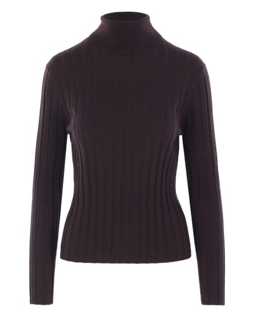 Allude タートルネック リブセーター Blue